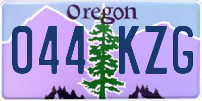 OR license plate 044KZG