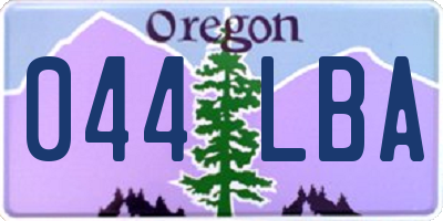 OR license plate 044LBA