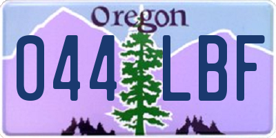 OR license plate 044LBF