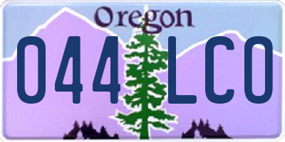 OR license plate 044LCO