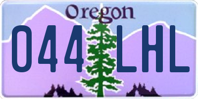 OR license plate 044LHL
