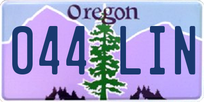 OR license plate 044LIN
