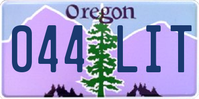 OR license plate 044LIT