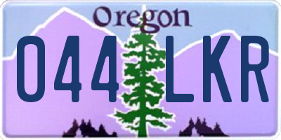 OR license plate 044LKR