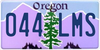 OR license plate 044LMS