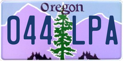 OR license plate 044LPA
