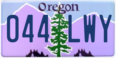 OR license plate 044LWY