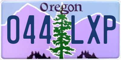 OR license plate 044LXP