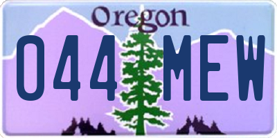 OR license plate 044MEW