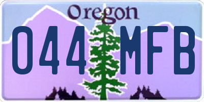 OR license plate 044MFB