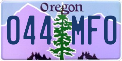 OR license plate 044MFO