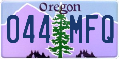 OR license plate 044MFQ