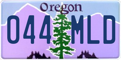 OR license plate 044MLD