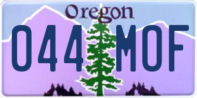 OR license plate 044MOF