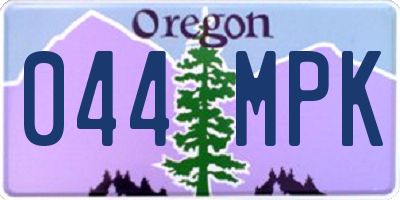 OR license plate 044MPK