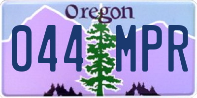 OR license plate 044MPR