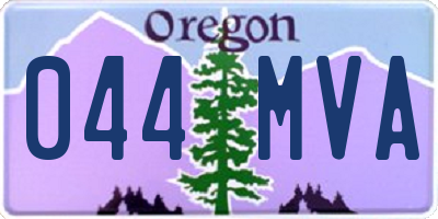 OR license plate 044MVA