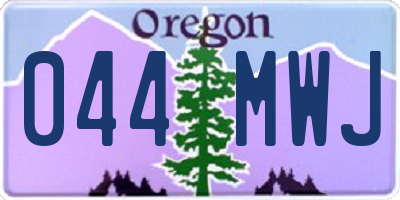 OR license plate 044MWJ