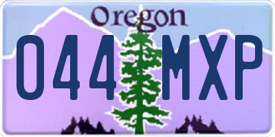 OR license plate 044MXP