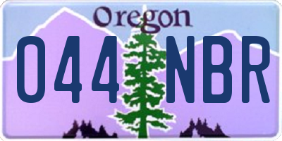 OR license plate 044NBR