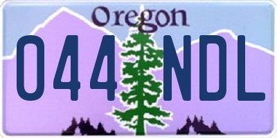 OR license plate 044NDL