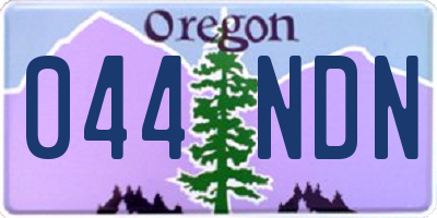 OR license plate 044NDN