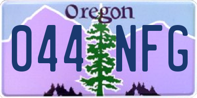 OR license plate 044NFG