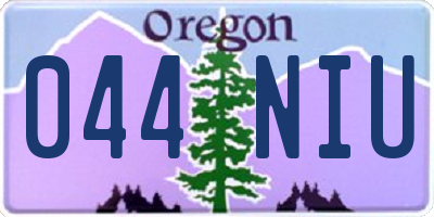 OR license plate 044NIU