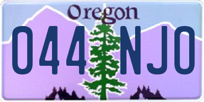 OR license plate 044NJO