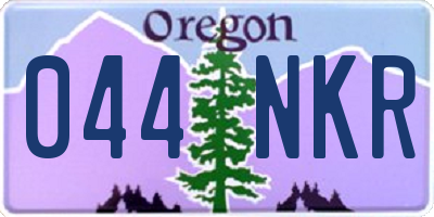 OR license plate 044NKR