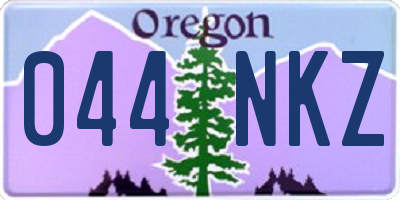 OR license plate 044NKZ