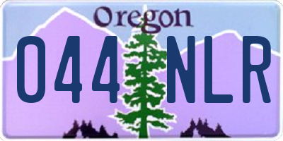 OR license plate 044NLR