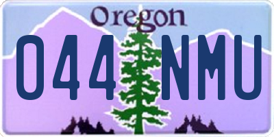 OR license plate 044NMU