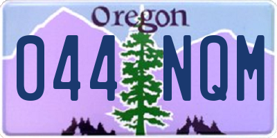 OR license plate 044NQM