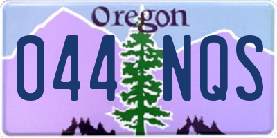 OR license plate 044NQS