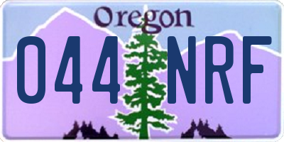 OR license plate 044NRF