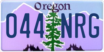OR license plate 044NRG