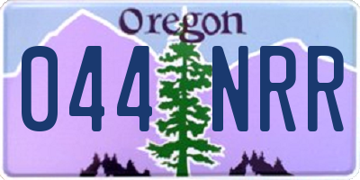 OR license plate 044NRR
