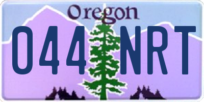 OR license plate 044NRT