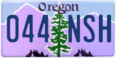 OR license plate 044NSH