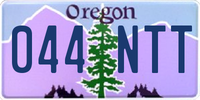 OR license plate 044NTT