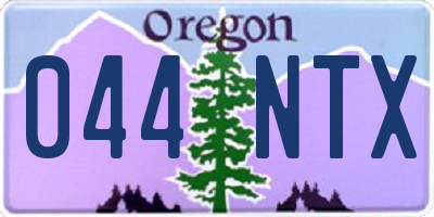 OR license plate 044NTX