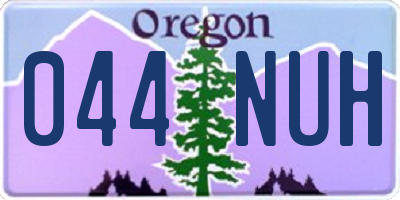 OR license plate 044NUH