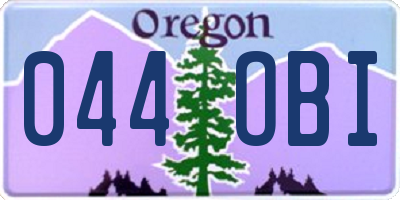 OR license plate 044OBI
