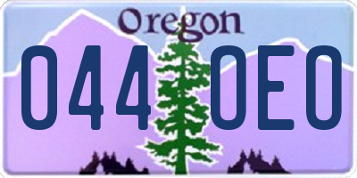 OR license plate 044OEO