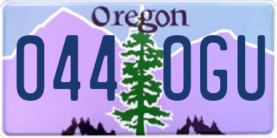 OR license plate 044OGU