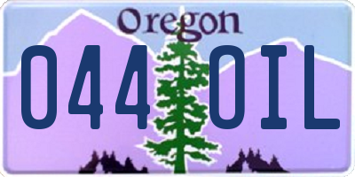 OR license plate 044OIL