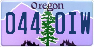 OR license plate 044OIW