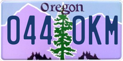 OR license plate 044OKM