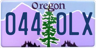 OR license plate 044OLX